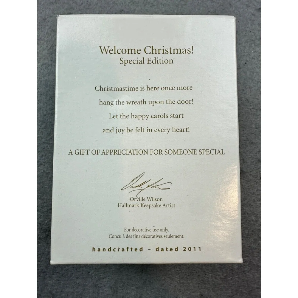 NIB!‎ 2011 Hallmark Keepsake Welcome Christmas! Special Edition Ornament